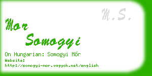 mor somogyi business card