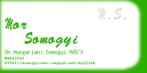 mor somogyi business card